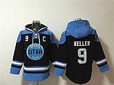 Men's Utah Hockey Club #9 Clayton Keller Black Blue Ageless Must-Have Lace-Up Pullover Hoodie,baseball caps,new era cap wholesale,wholesale hats